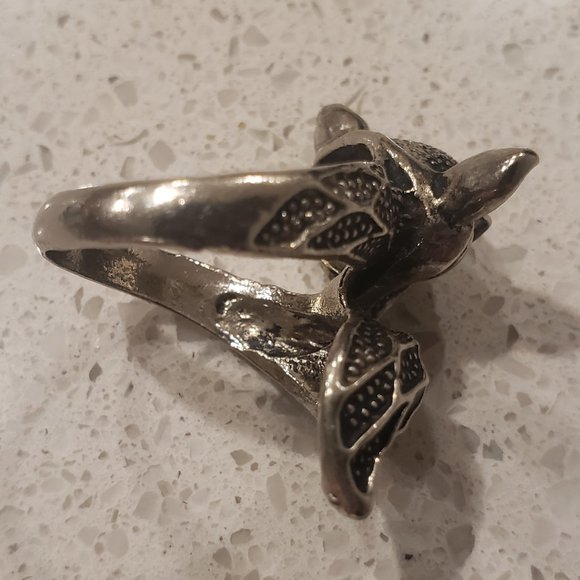 925 Sterling silver FOX ring size 10 - Picture 14 of 15
